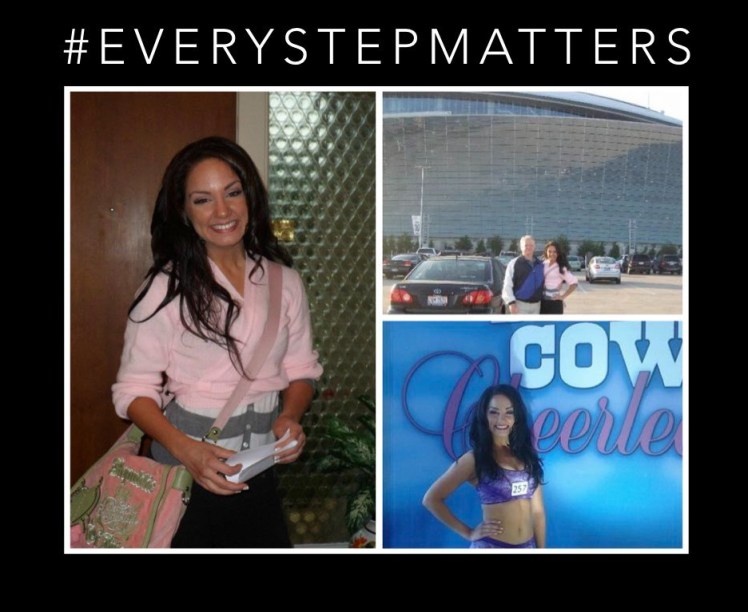 Emilyjo auditions in Dallas with faded yoga pants and a simple dance outfit.