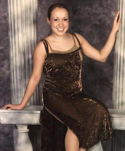 Amanda wears a borrowed costume.