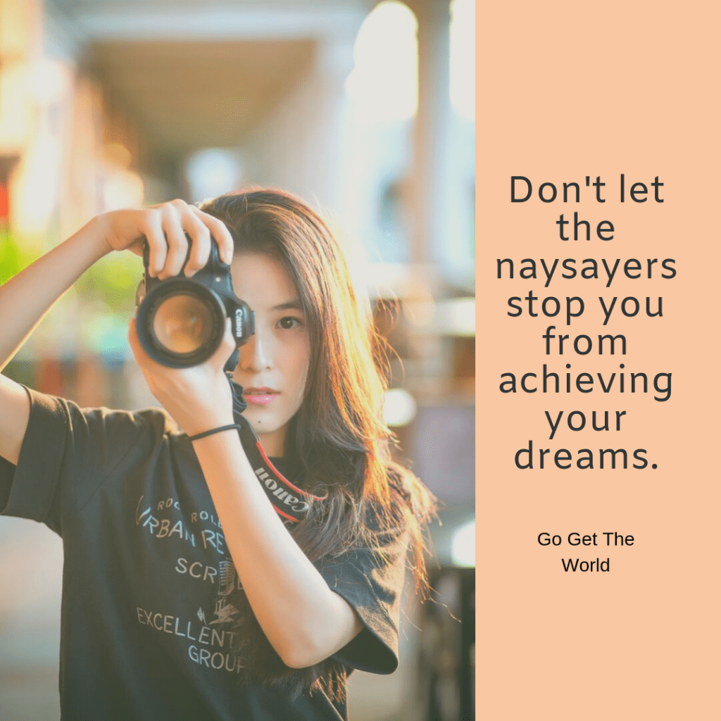 Woman shooting a photograph