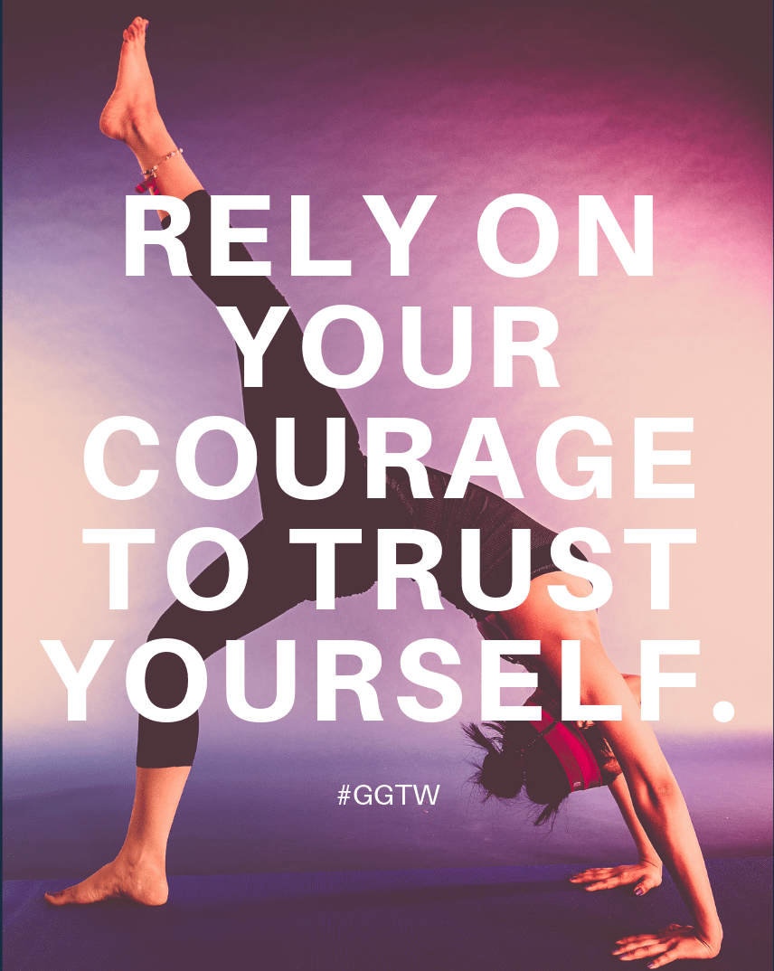 Gynmast doing a back bend