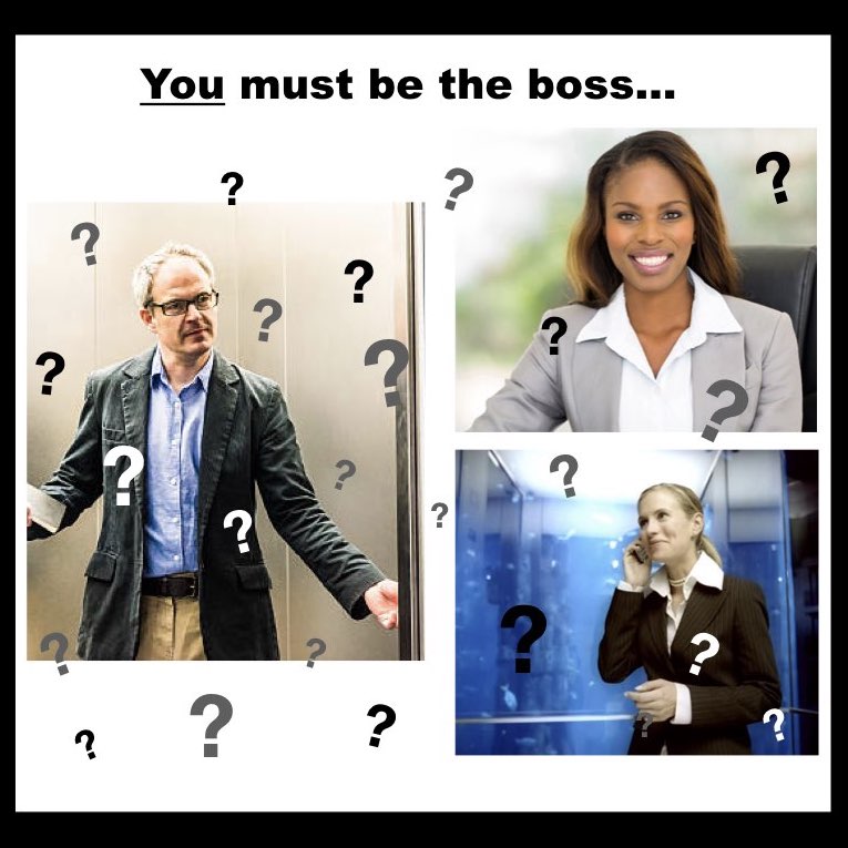 Three different people in business attire.