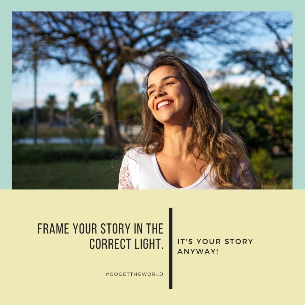 smiling woman in sunshine